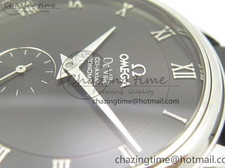 0316 De Ville Prestige Small Second TWF 1:1 Best Edition Black Dial on Black Leather Strap MIYOTA Resilient 8037